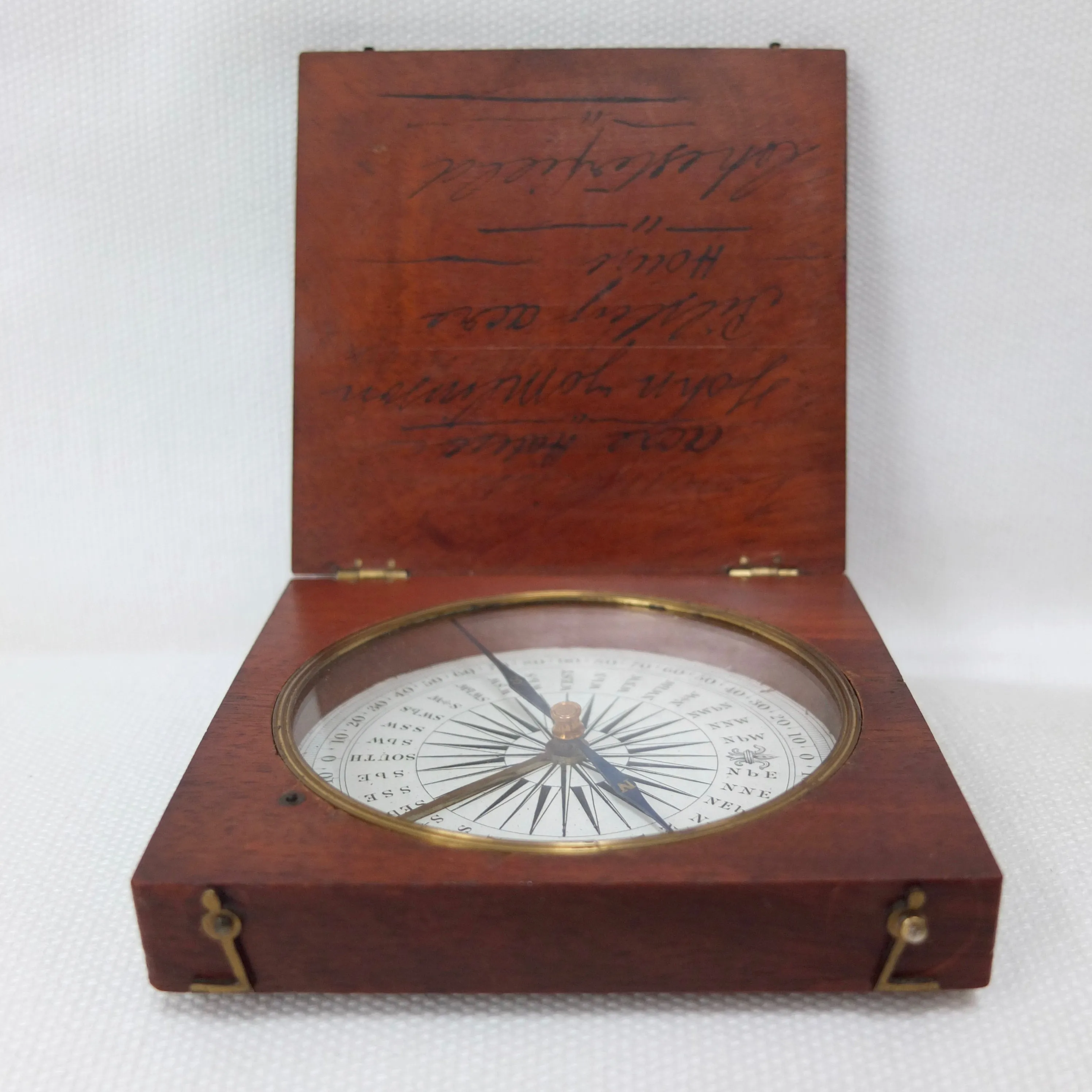 Francis Barker Wooden Pocket Compass c.1850