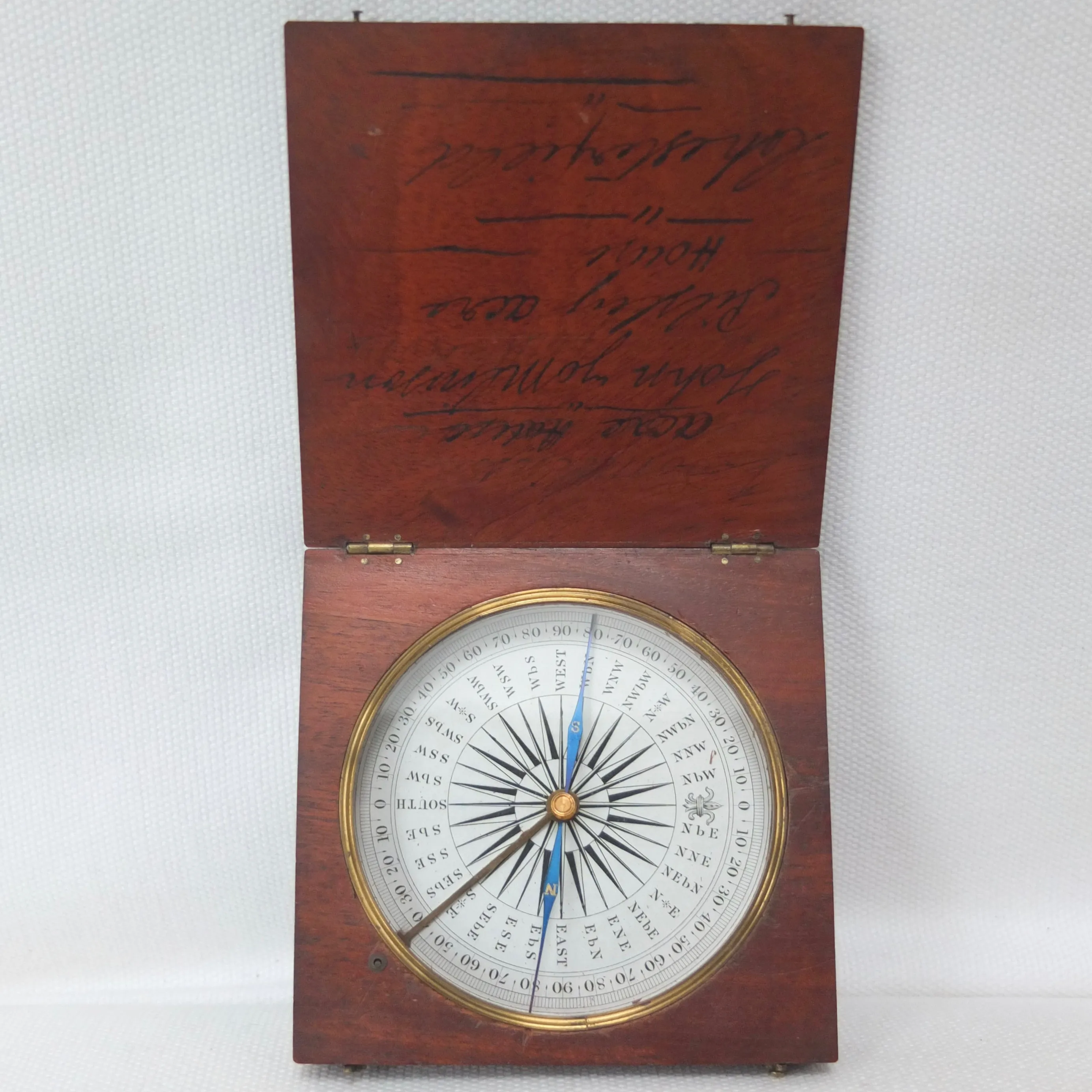 Francis Barker Wooden Pocket Compass c.1850