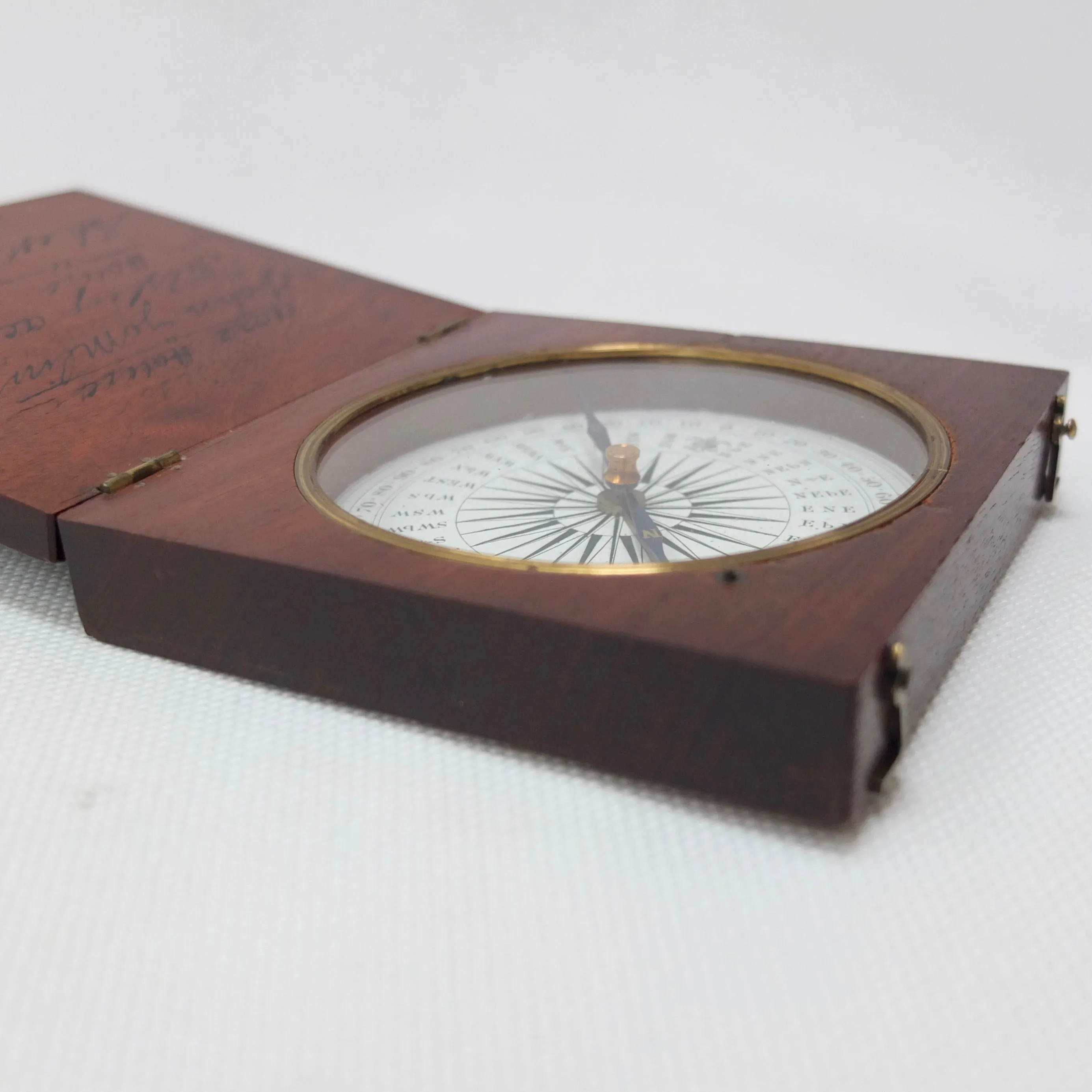 Francis Barker Wooden Pocket Compass c.1850