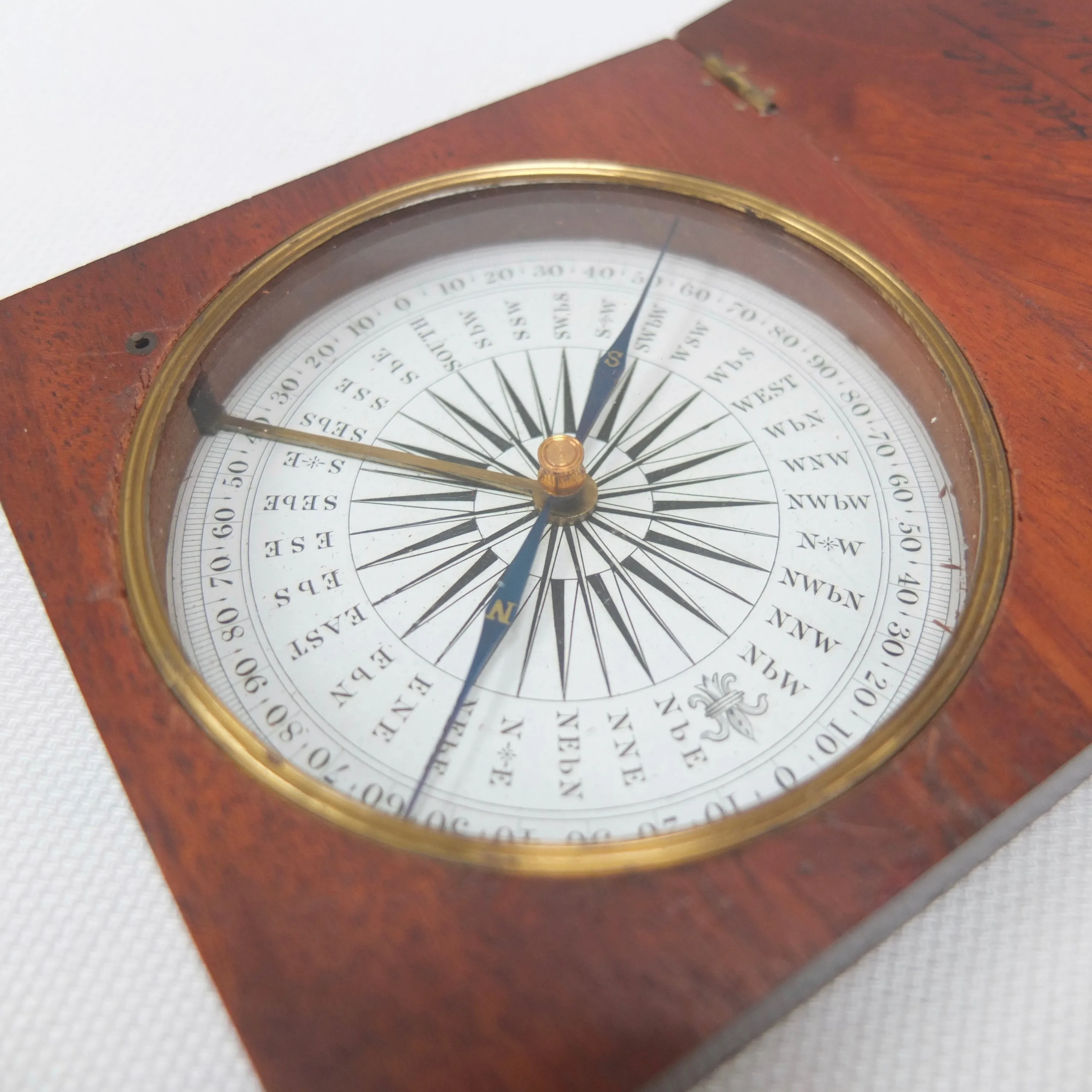 Francis Barker Wooden Pocket Compass c.1850