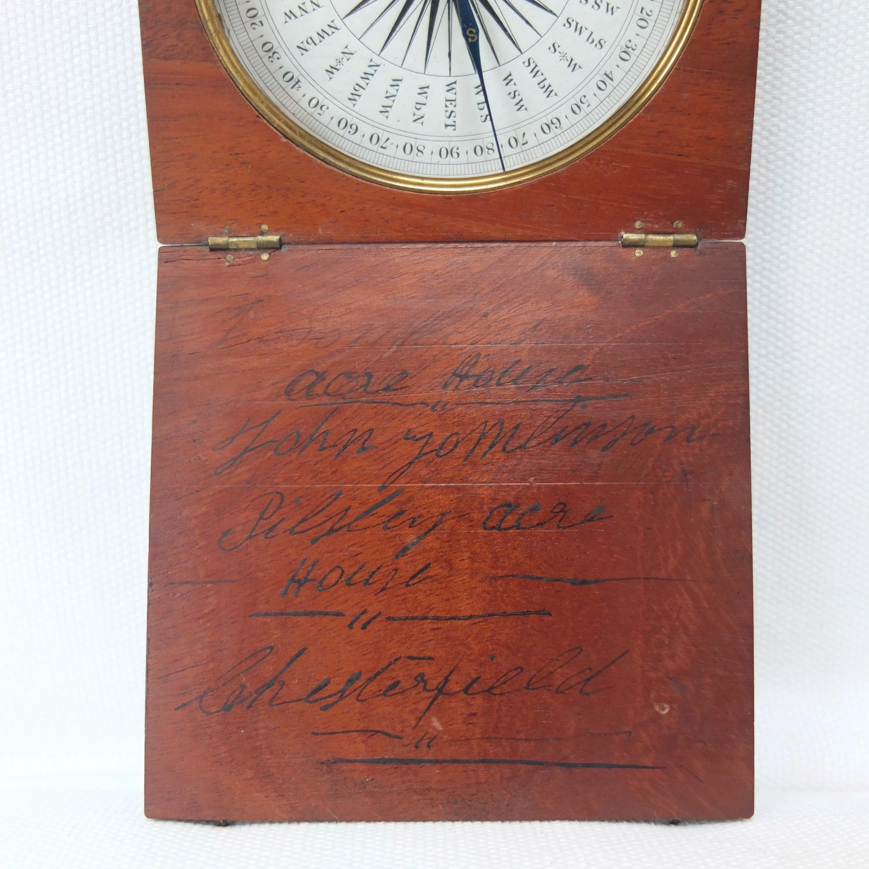 Francis Barker Wooden Pocket Compass c.1850