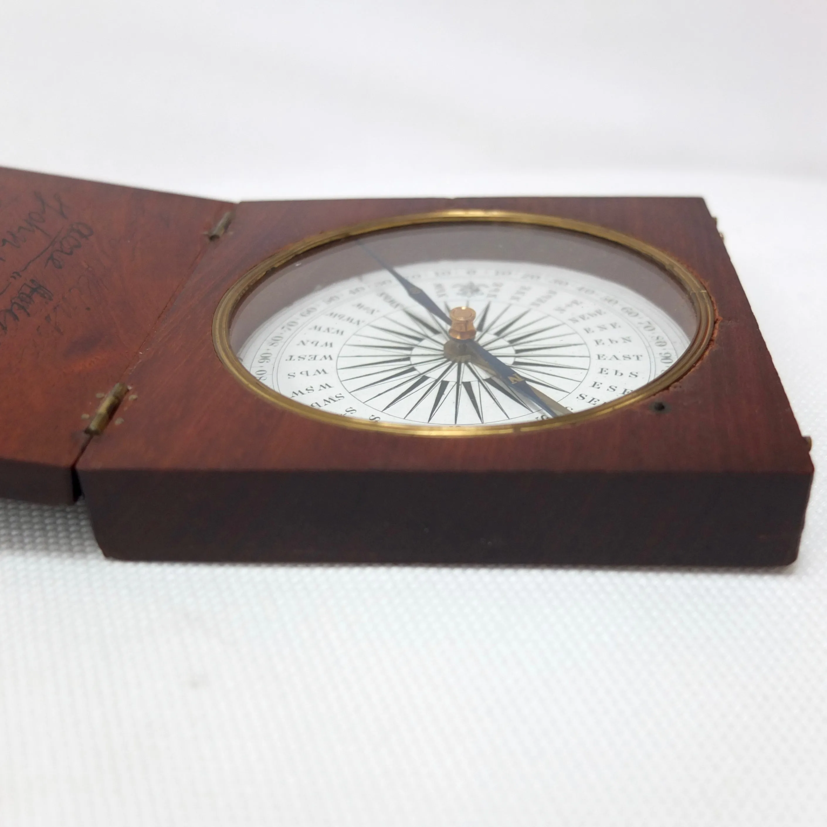 Francis Barker Wooden Pocket Compass c.1850