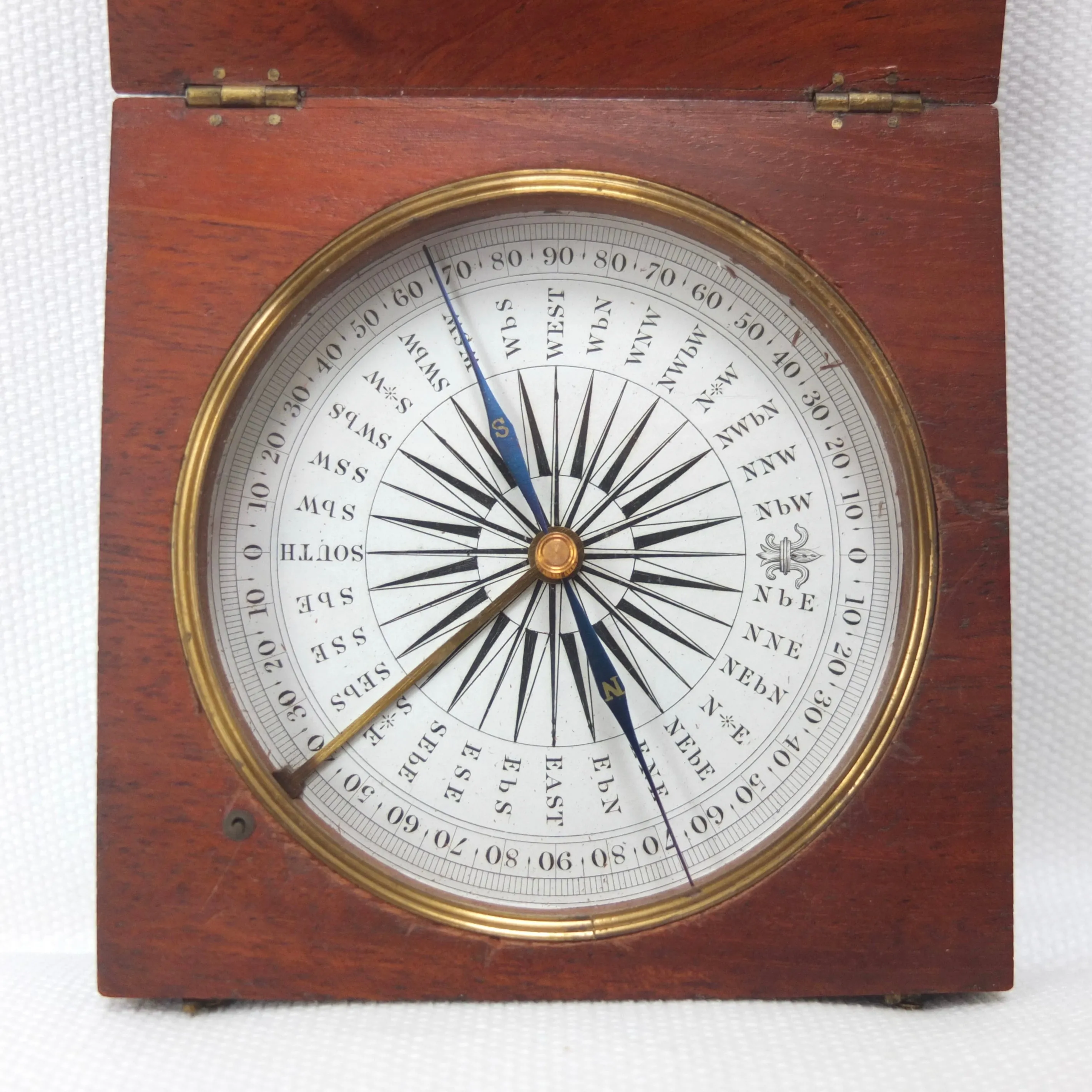 Francis Barker Wooden Pocket Compass c.1850