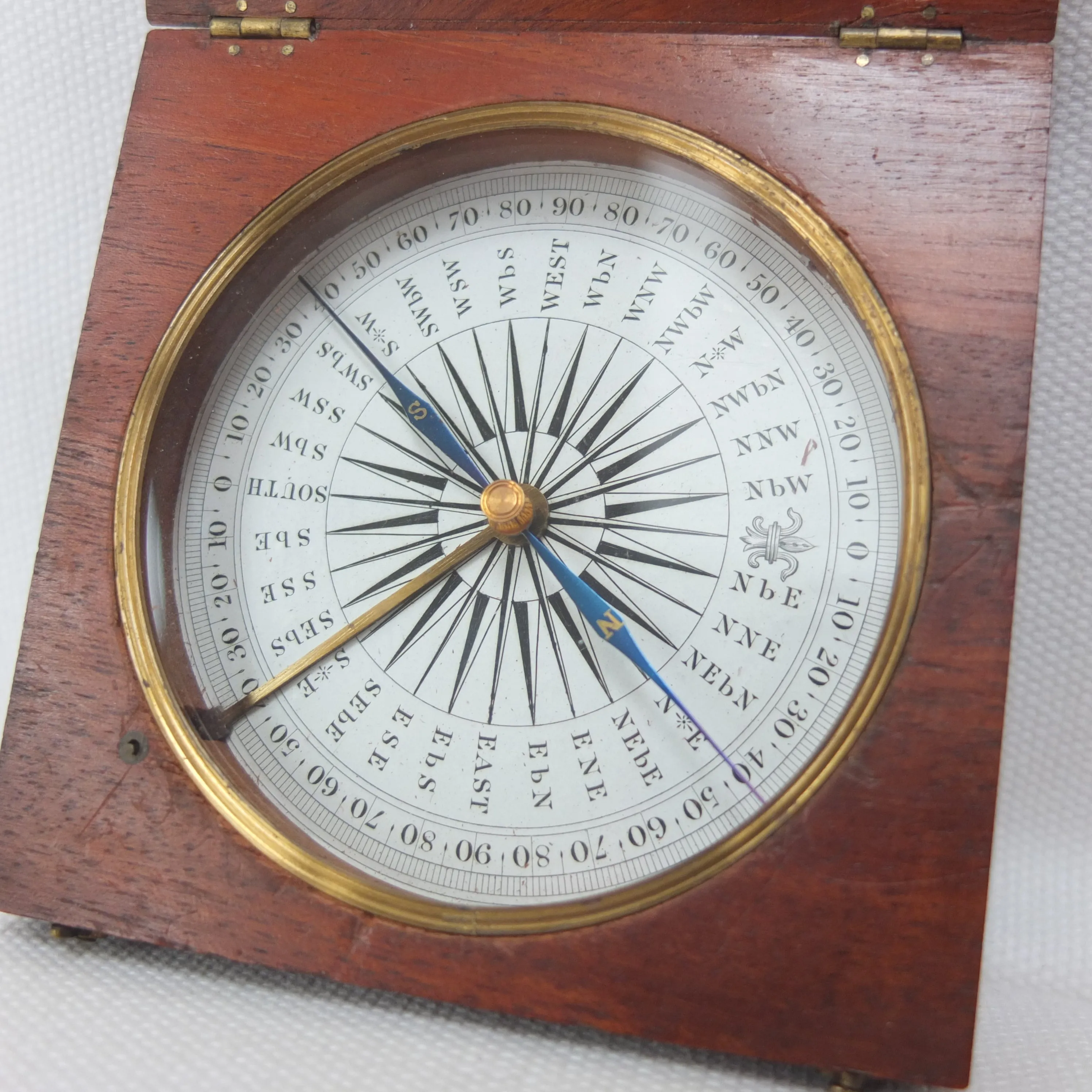 Francis Barker Wooden Pocket Compass c.1850