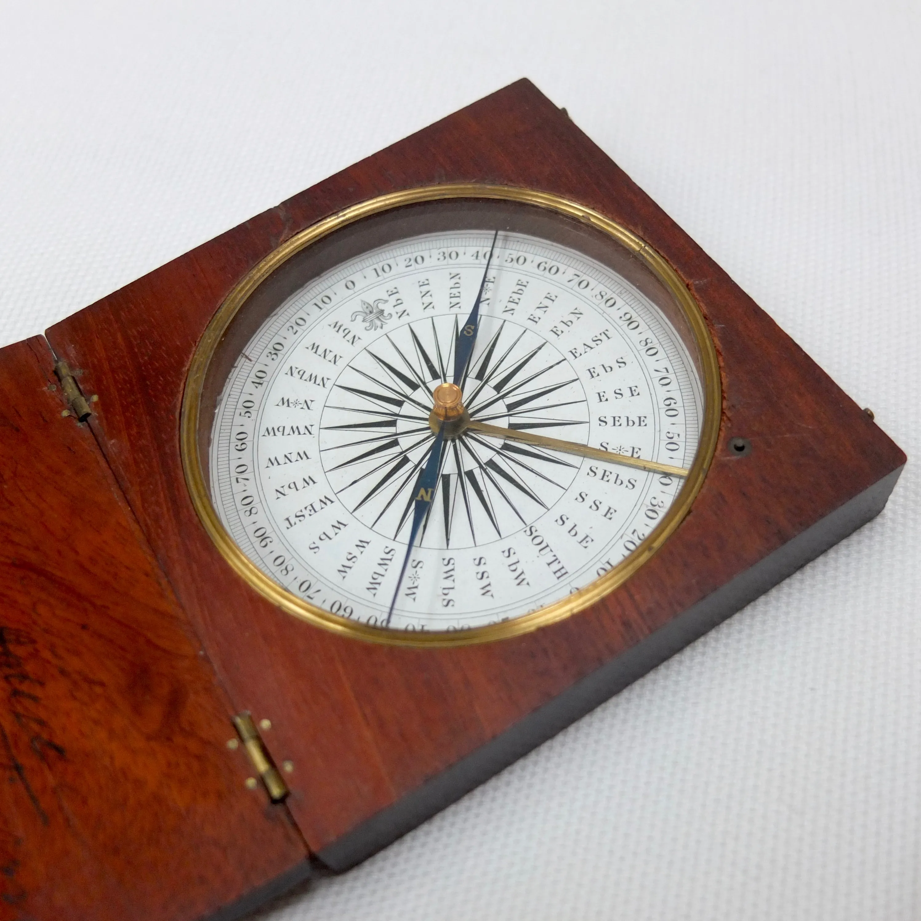 Francis Barker Wooden Pocket Compass c.1850