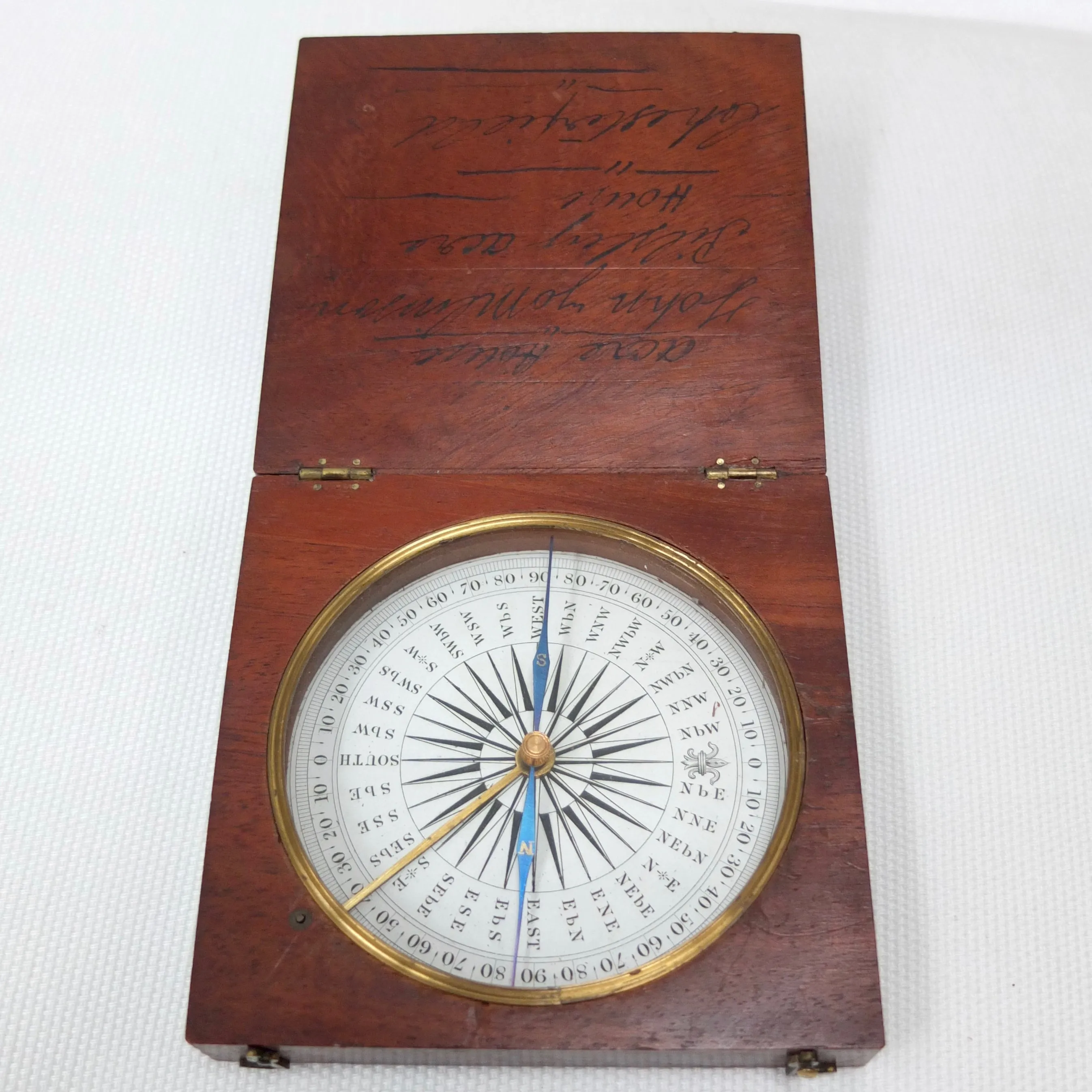 Francis Barker Wooden Pocket Compass c.1850