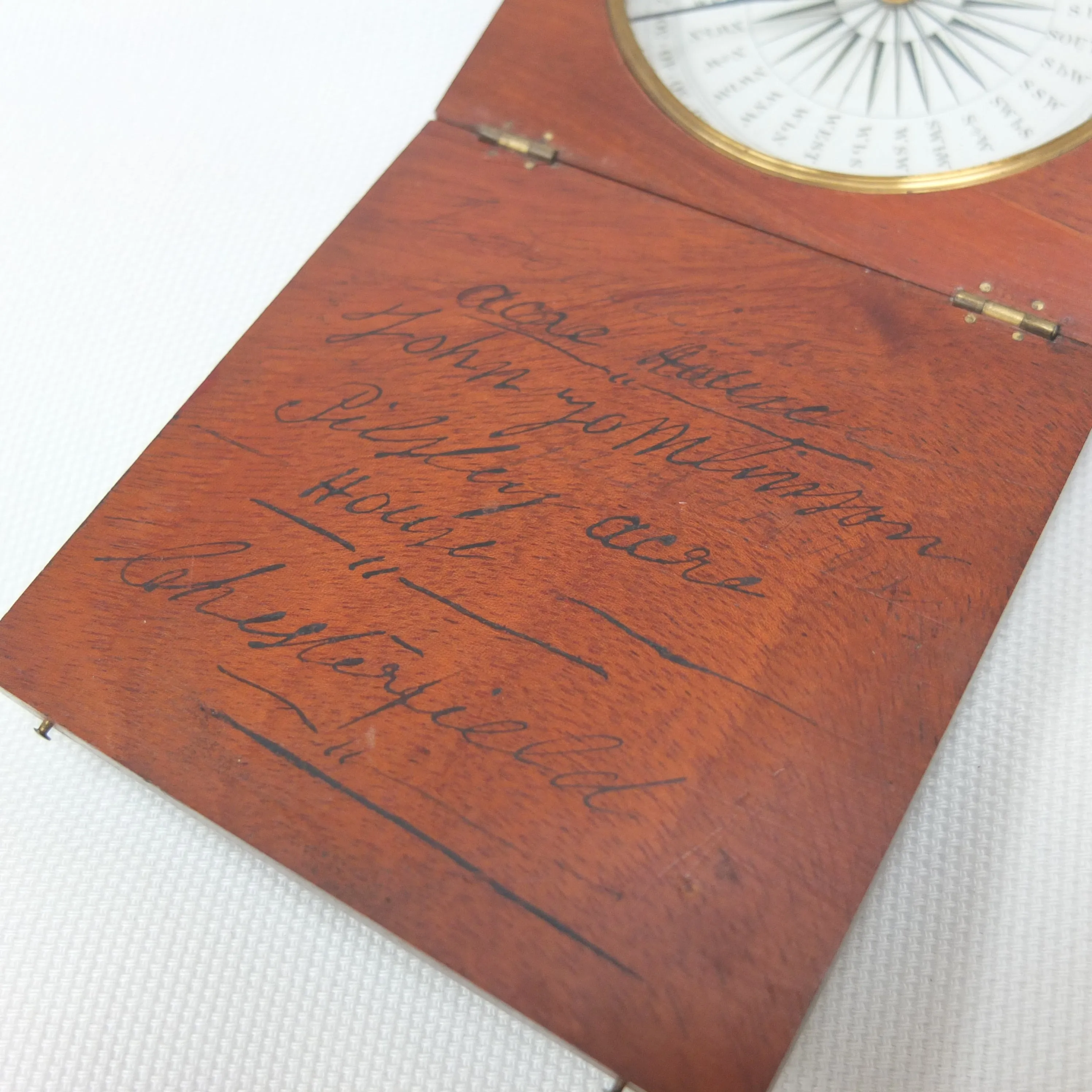 Francis Barker Wooden Pocket Compass c.1850