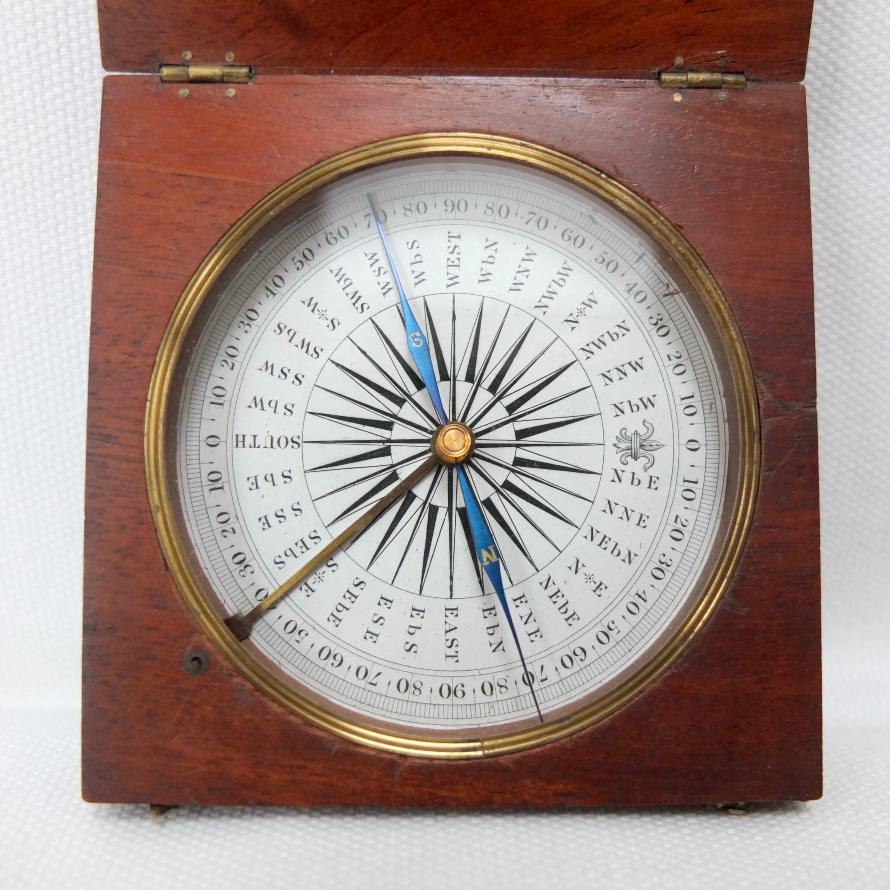 Francis Barker Wooden Pocket Compass c.1850