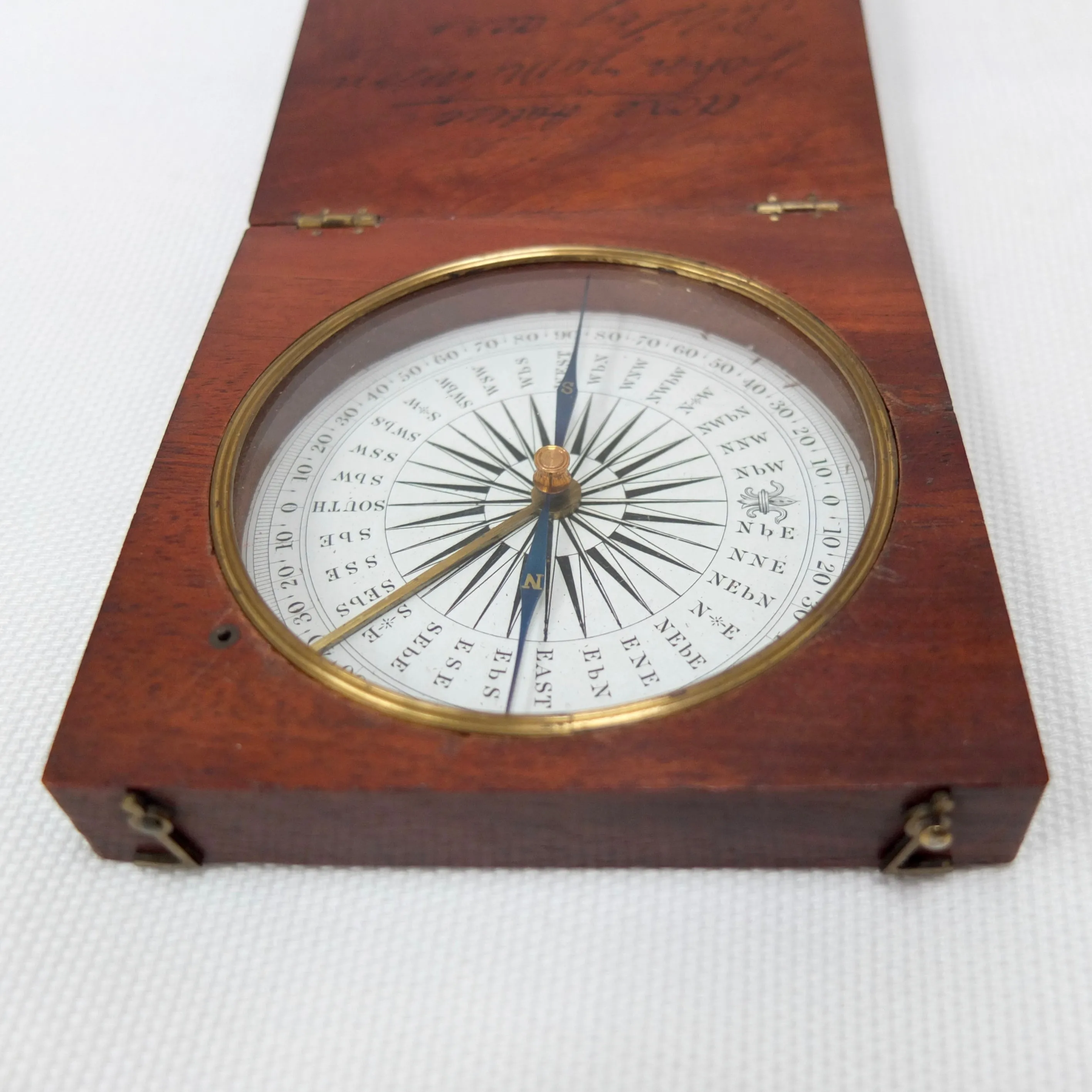 Francis Barker Wooden Pocket Compass c.1850