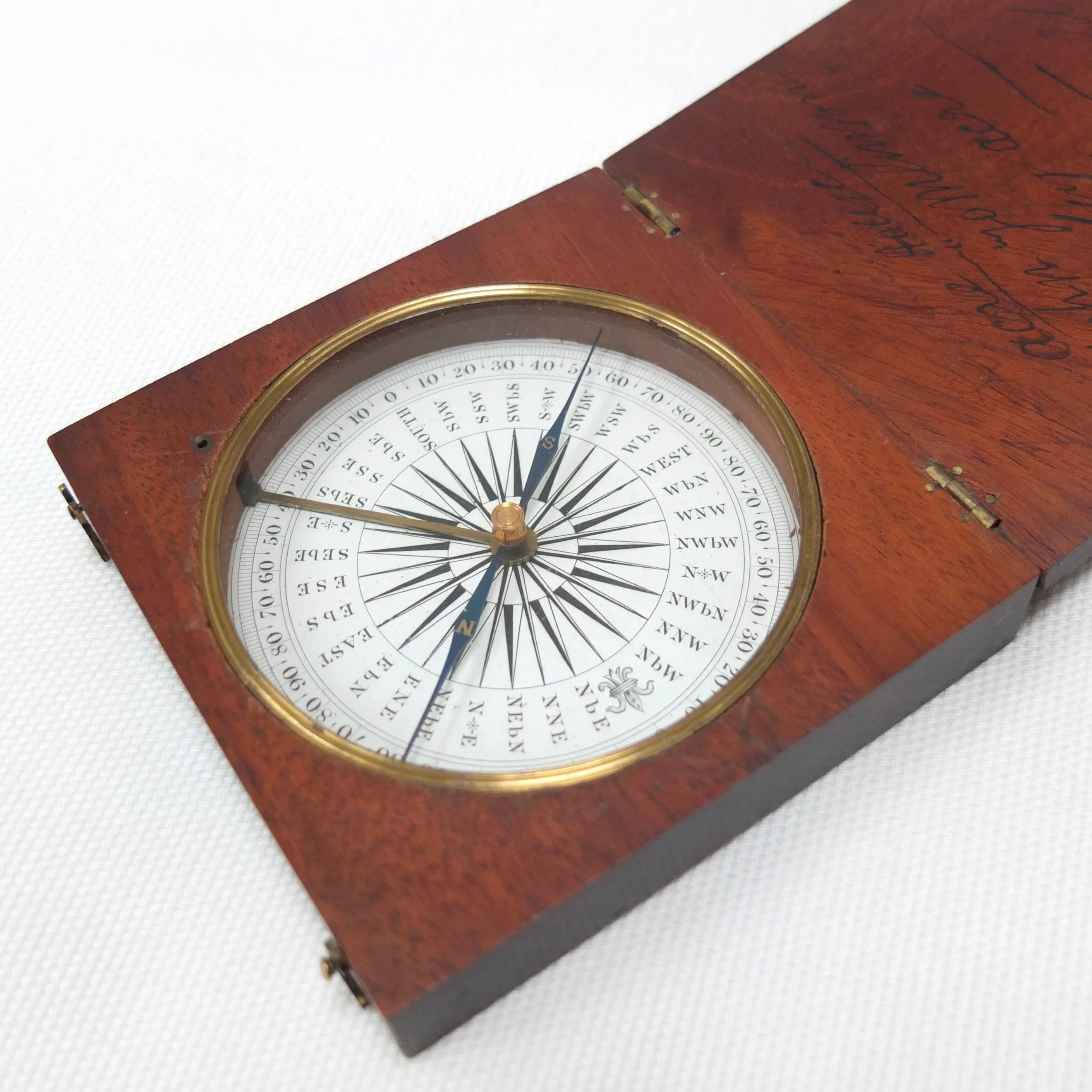 Francis Barker Wooden Pocket Compass c.1850