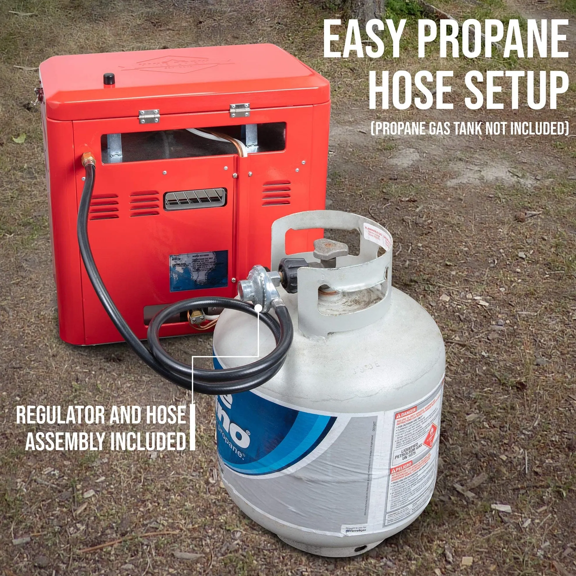 Gas Camping Oven, CSA Approved 2-Burner Stove & Camp Oven with Bag, Igniter & More