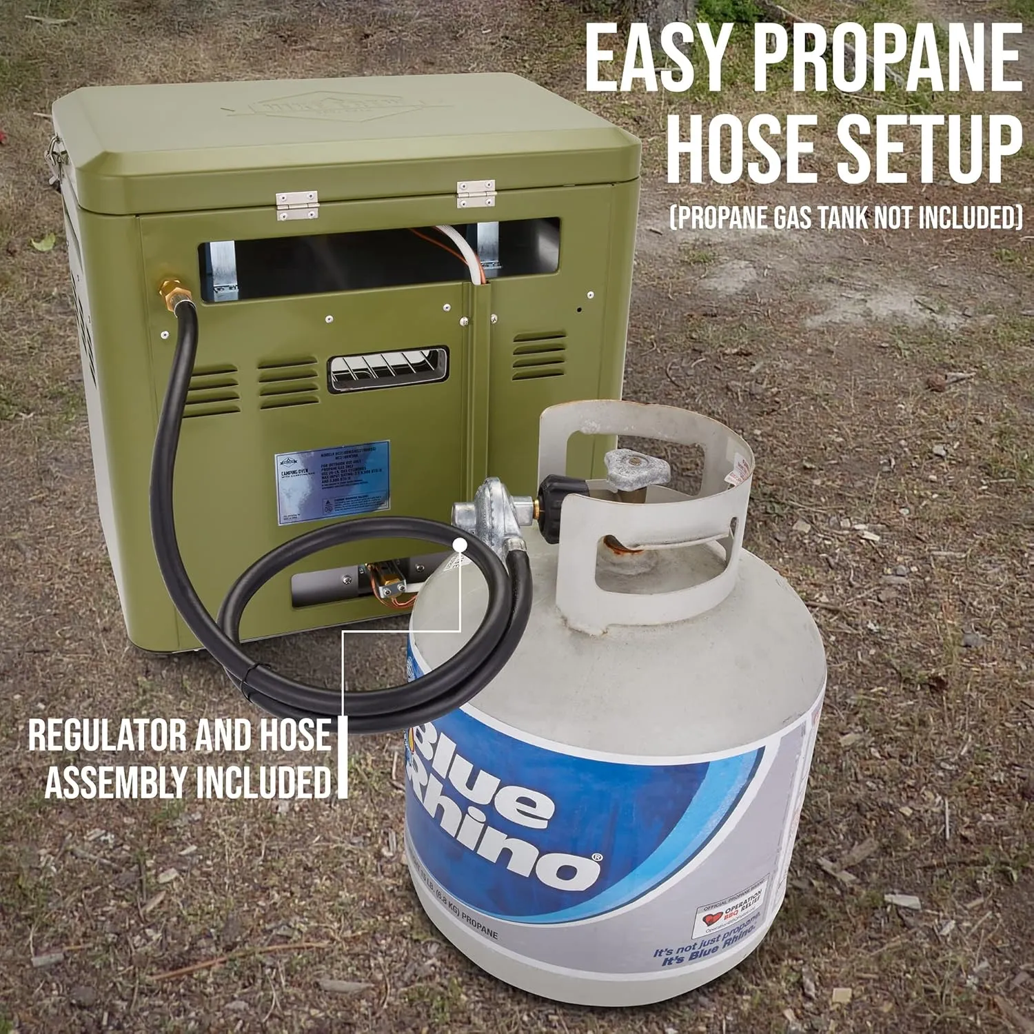 Gas Camping Oven, CSA Approved 2-Burner Stove & Camp Oven with Bag, Igniter & More