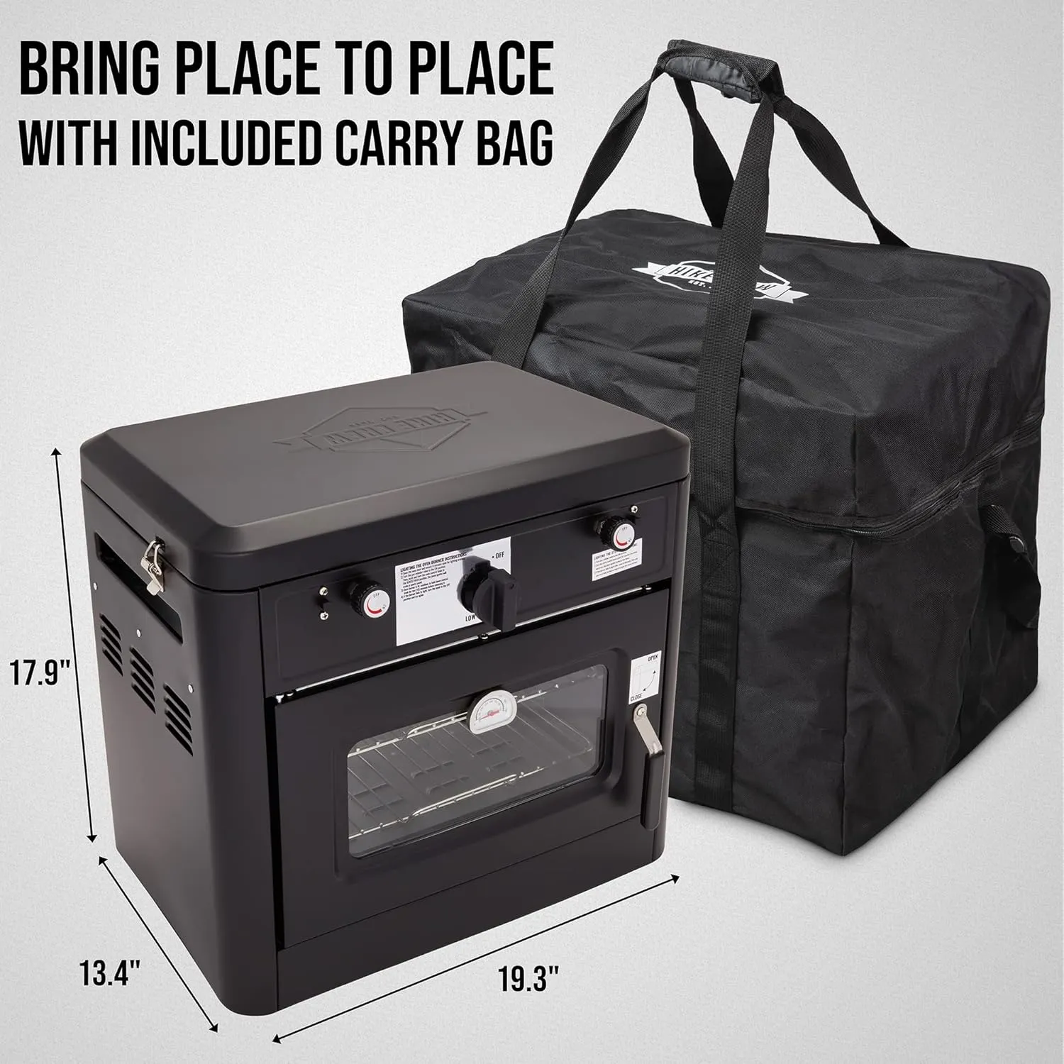 Gas Camping Oven, CSA Approved 2-Burner Stove & Camp Oven with Bag, Igniter & More