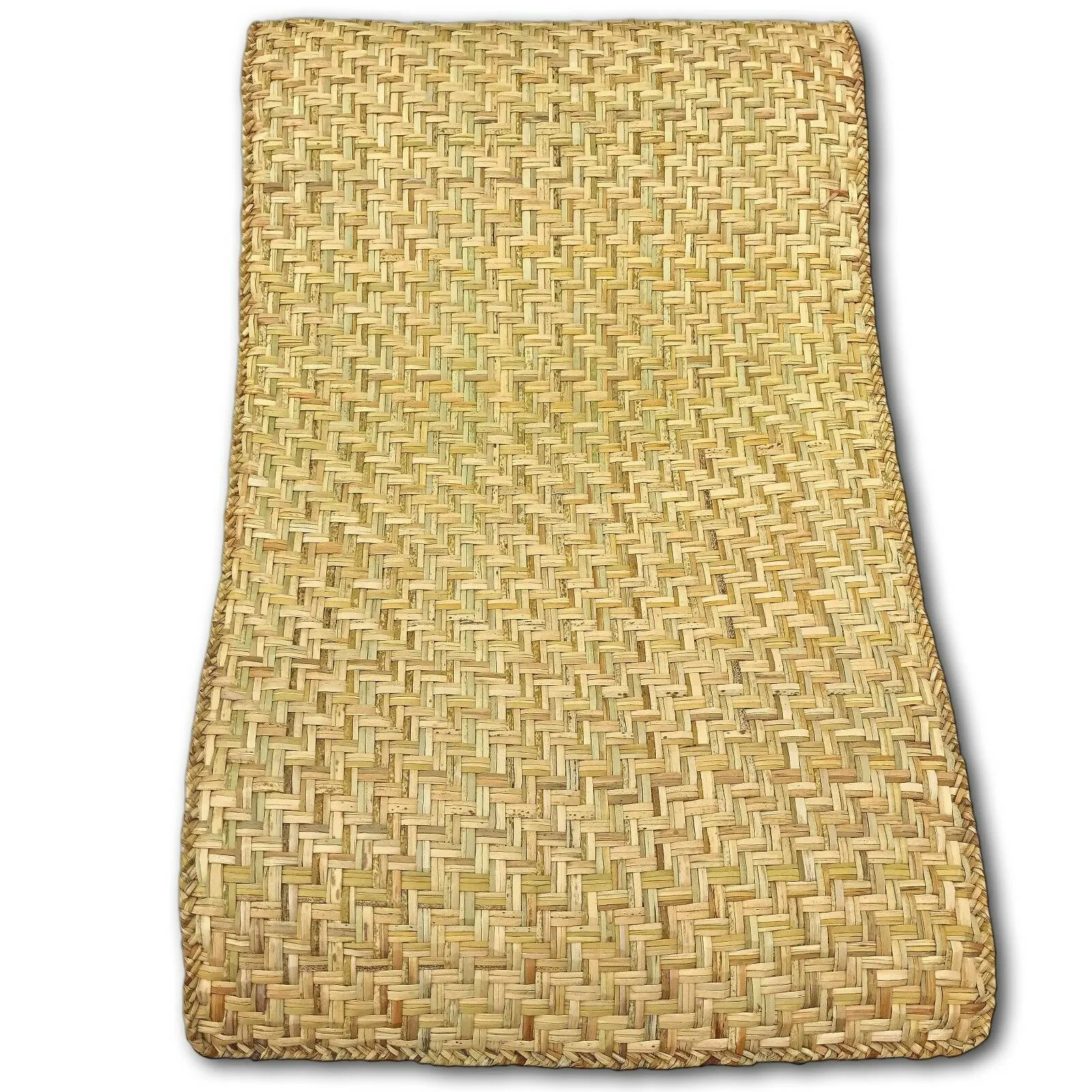 Handwoven Organic Petate Tule Rush Straw Rug/floor bed/bedroll mat 3.5'x6'