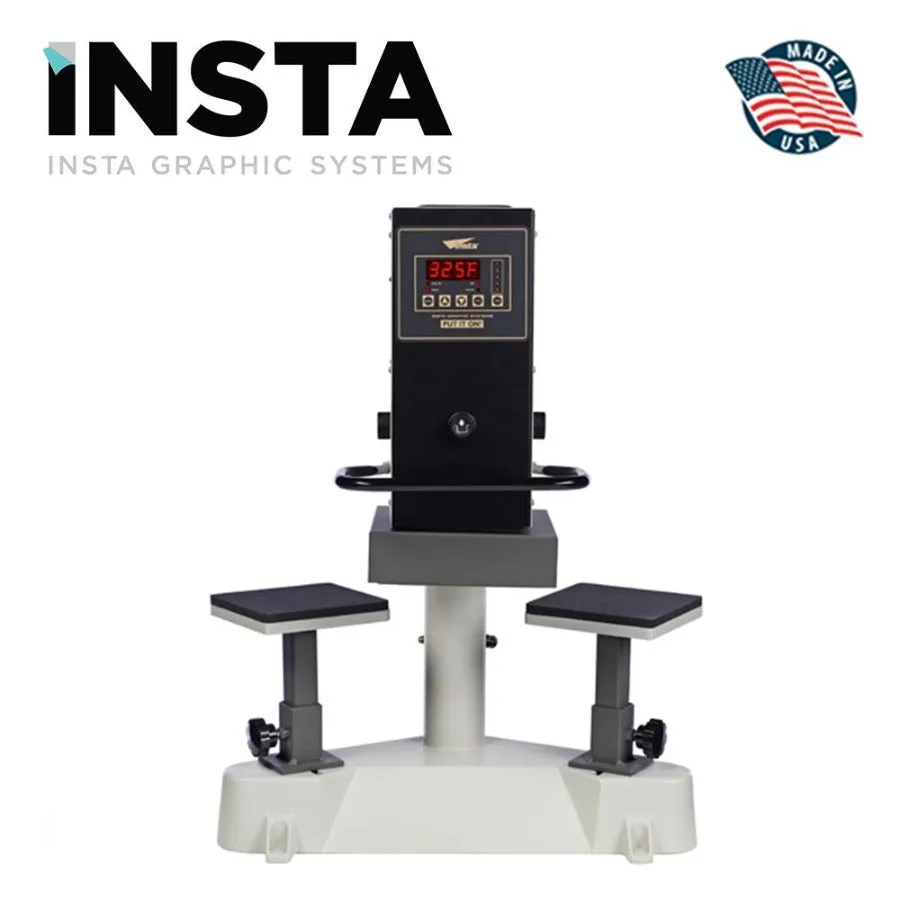 Insta 907 Dual Station Shuttle Heat Press for High Speed Label Application 6" x 6"