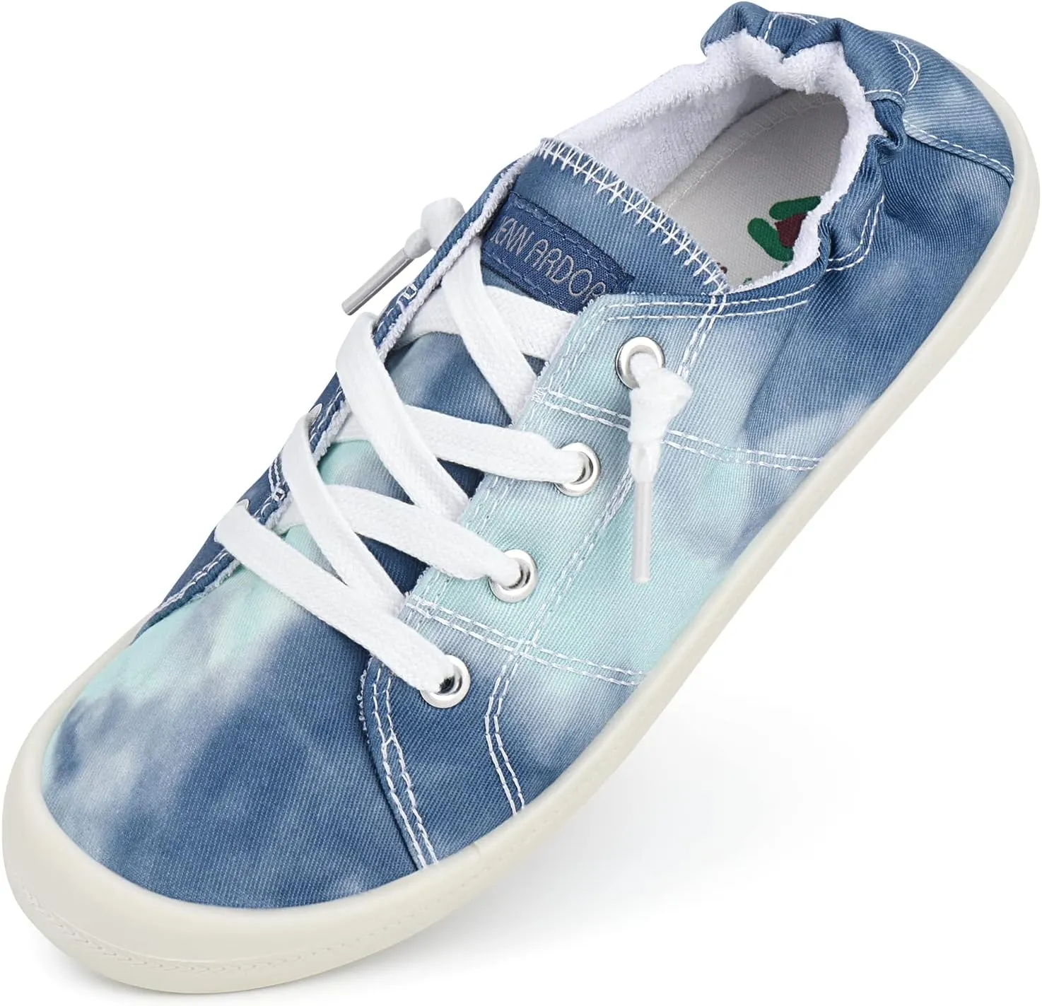 JENN ARDOR Womens Low Top Canvas Slip On Sneaker Comfort Casual Shoes Walking Flats