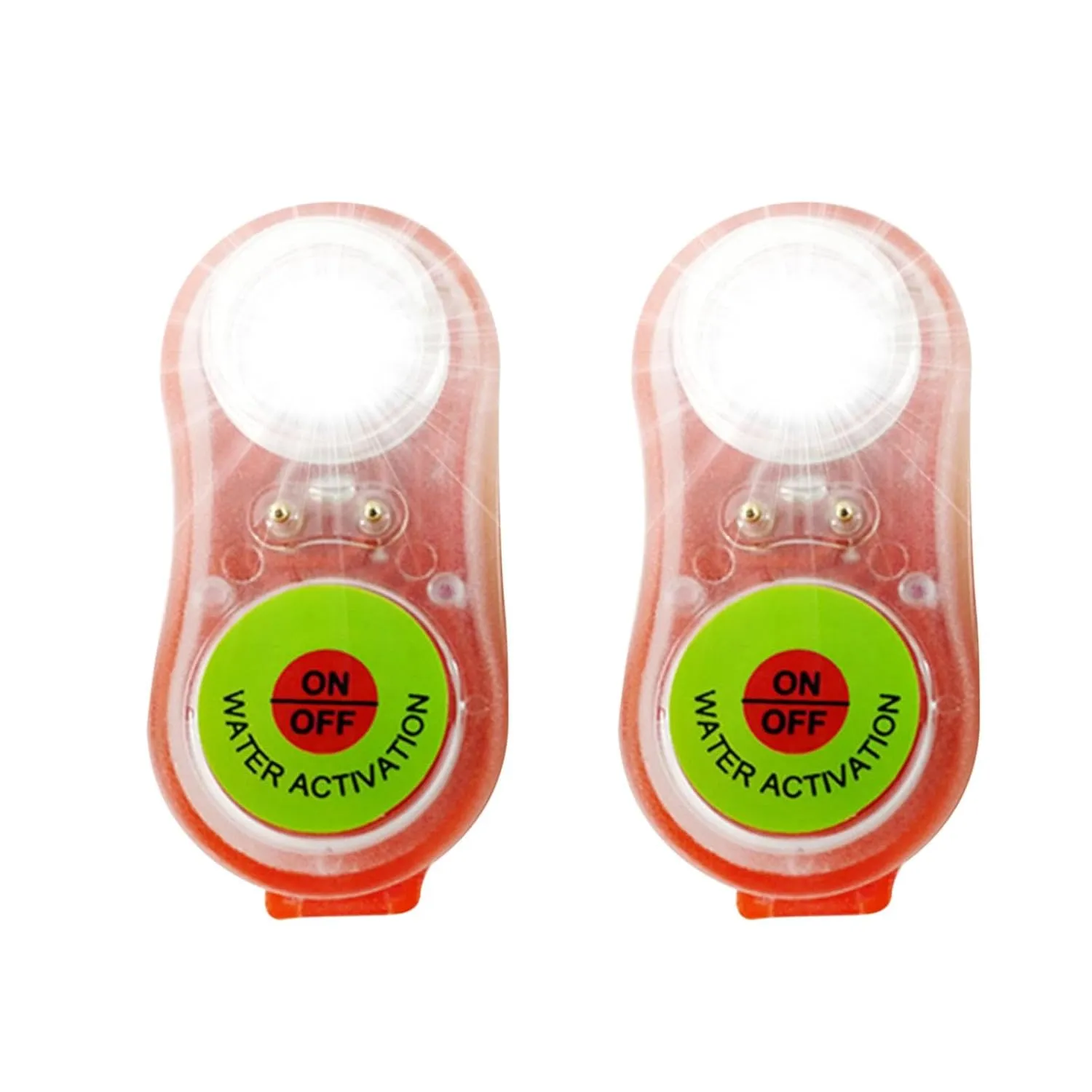 Led Jacket Life Light - 2pcs Marine Led Light Saver, Safety Strobe Light | Marine Led Visibility Light, Water Activated Ultra Bright Safety Light Attaches to Life Vest Jacket for Increased Visibility