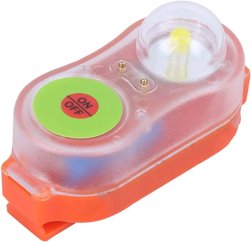 Life Jacket Light, Automatic Locator Life Jacket Strobe Light, Mini LED Life Saving Light Lamp for Man Overboard Survival(Orange)