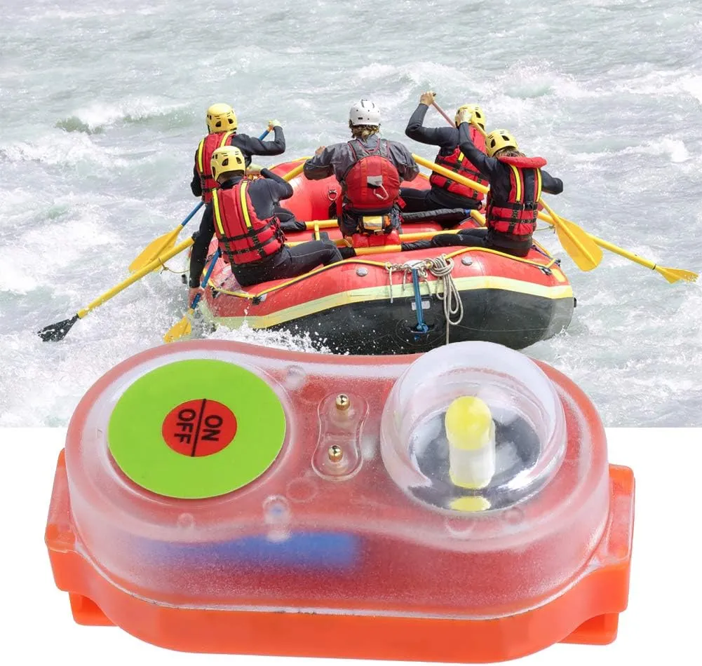 Life Jacket Light, Automatic Locator Life Jacket Strobe Light, Mini LED Life Saving Light Lamp for Man Overboard Survival(Orange)