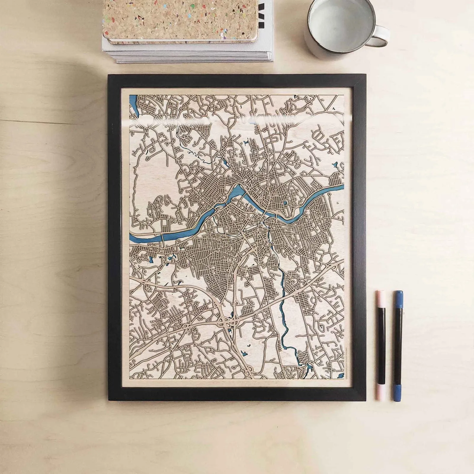 Lowell Wooden Map