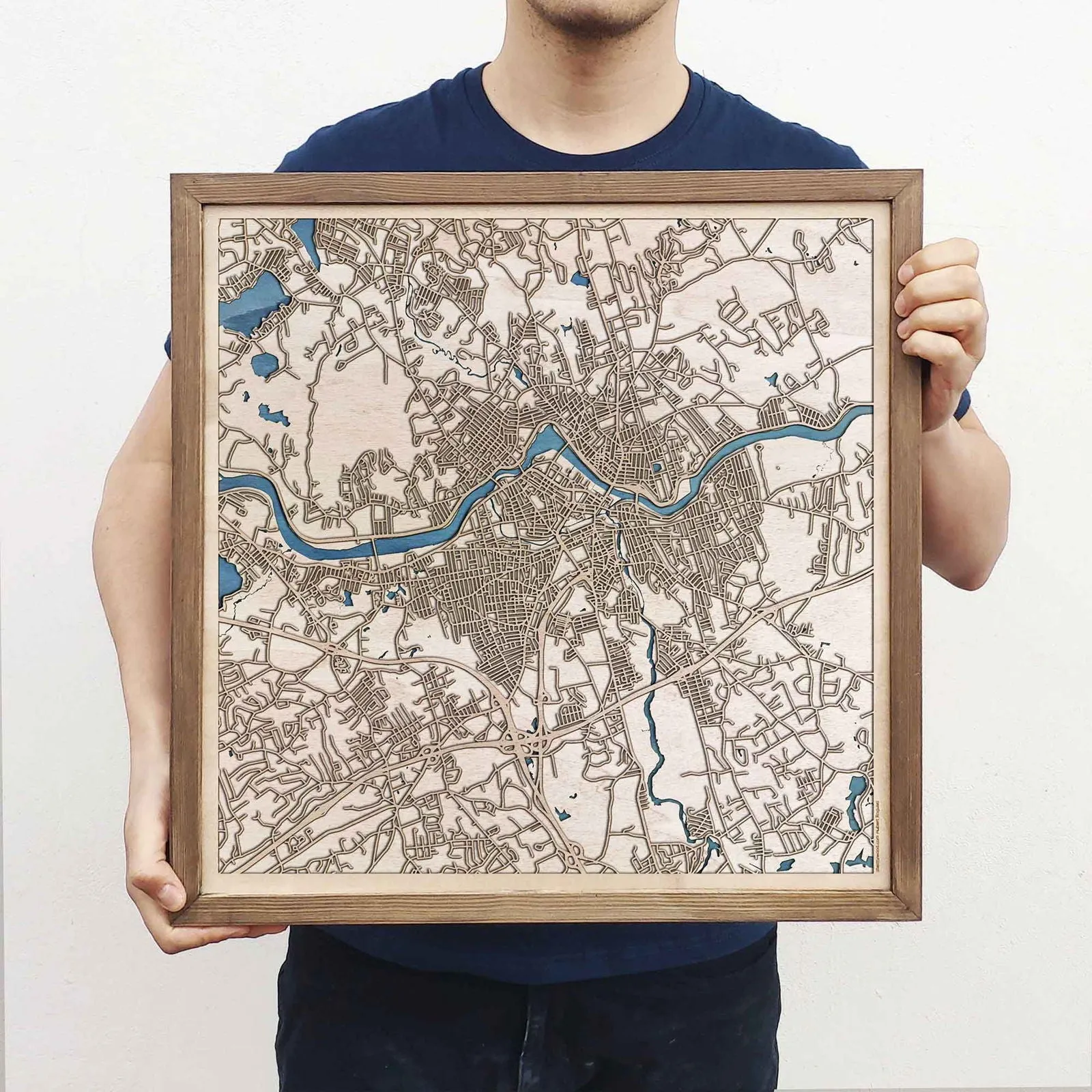 Lowell Wooden Map