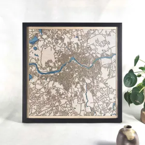 Lowell Wooden Map