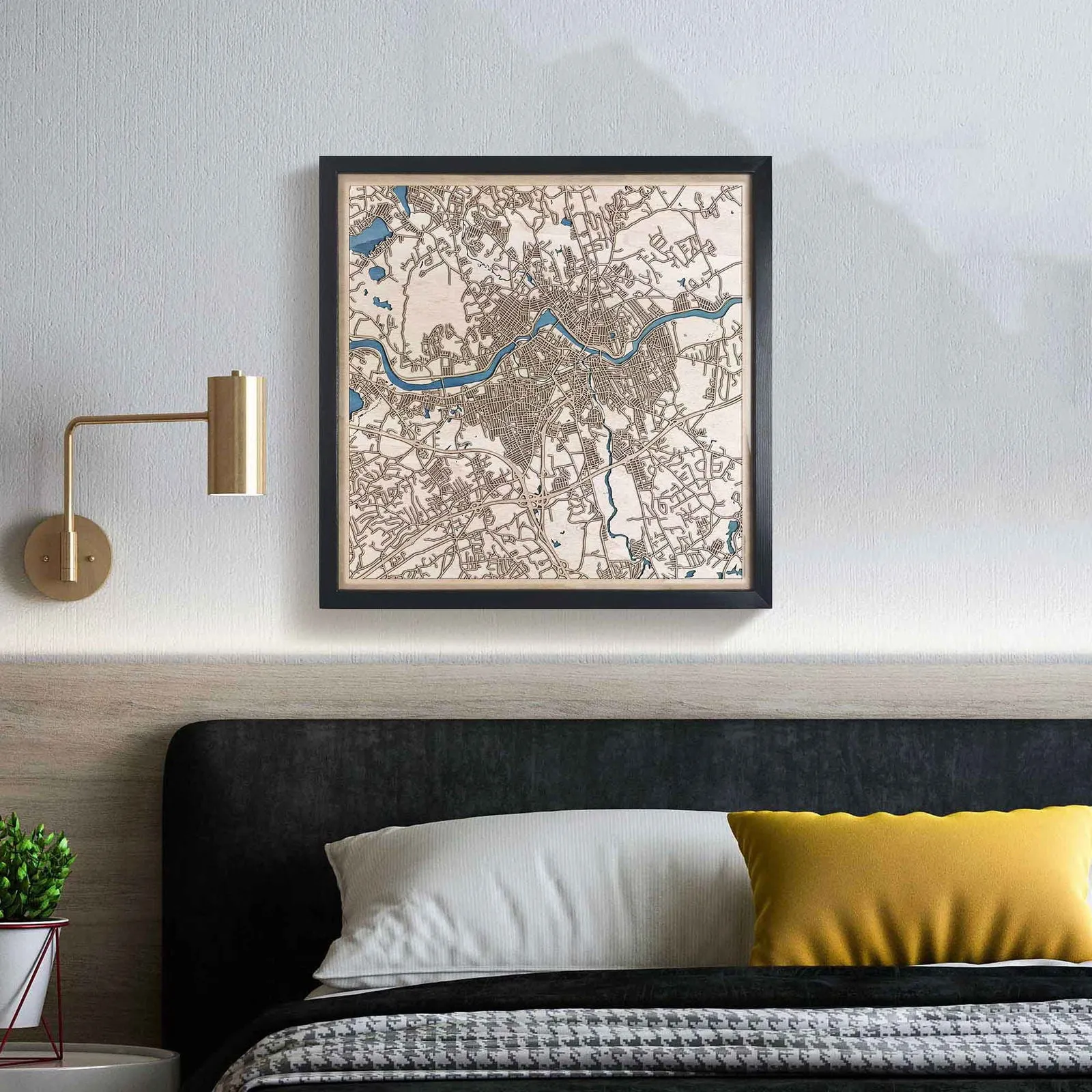 Lowell Wooden Map