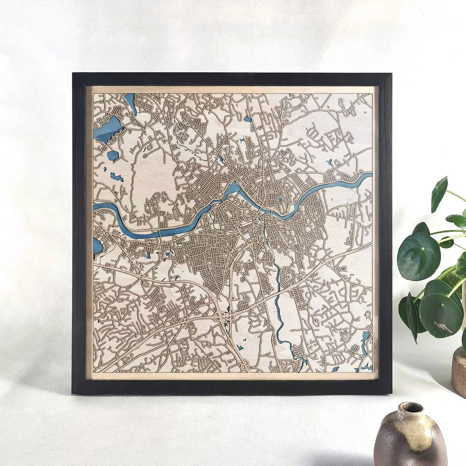 Lowell Wooden Map