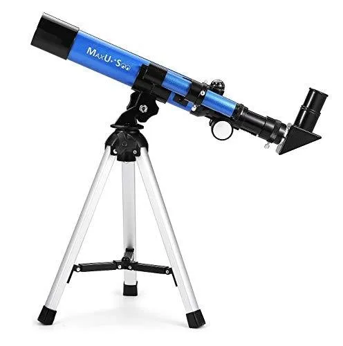 MaxUSee Kids Telescope 400x40mm with Finder Scope for Kids & Beginners   Portable 10X42 HD Monocular with BAK4 Prism FMC Lens for Moon Viewing Bird Watching Wildlife Scenery