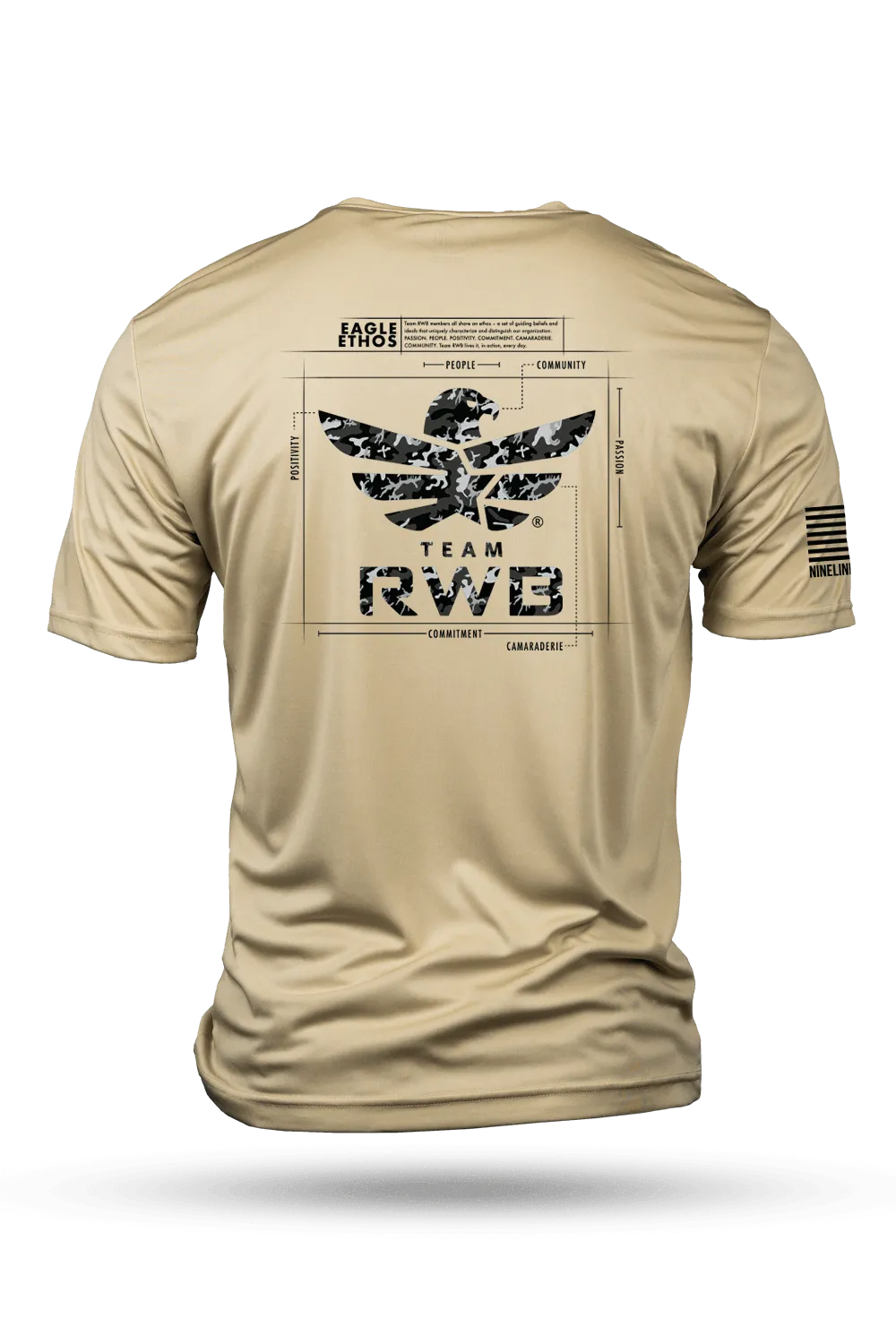 Men's Moisture Wicking T-Shirt - Team RWB Eagle Ethos Schematic