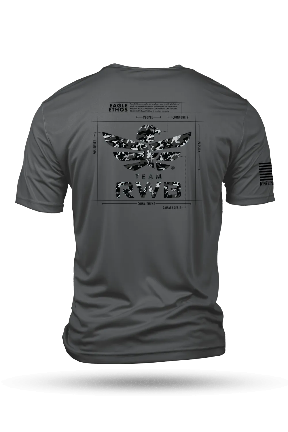 Men's Moisture Wicking T-Shirt - Team RWB Eagle Ethos Schematic