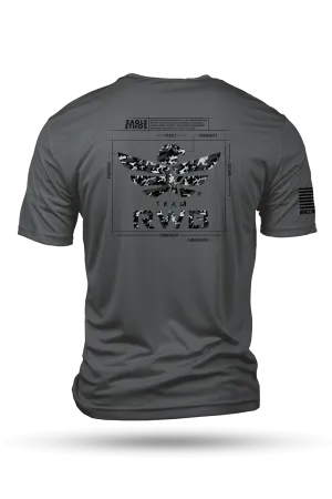 Men's Moisture Wicking T-Shirt - Team RWB Eagle Ethos Schematic