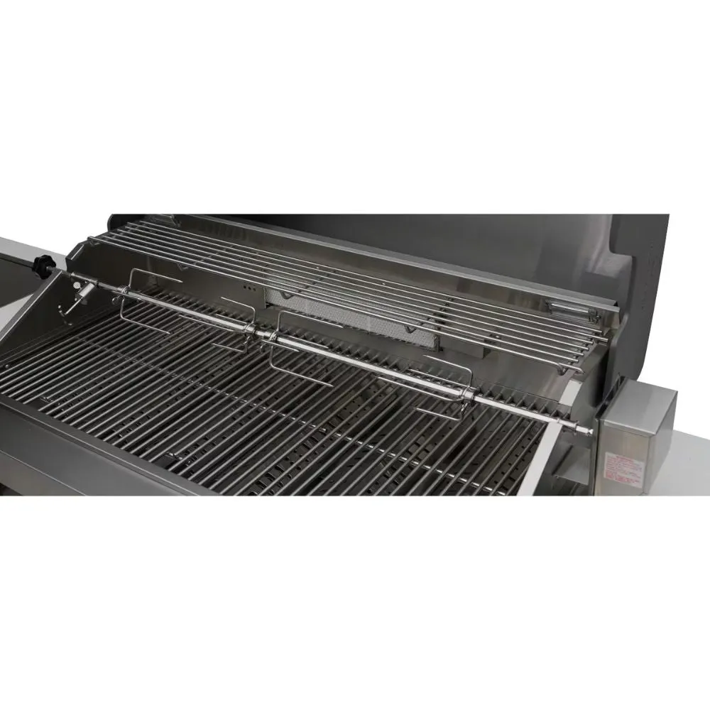 Mont Alpi MAi400-DBEVFC Propane 4-Burner Deluxe Island with Beverage Center & Fridge Cabinet