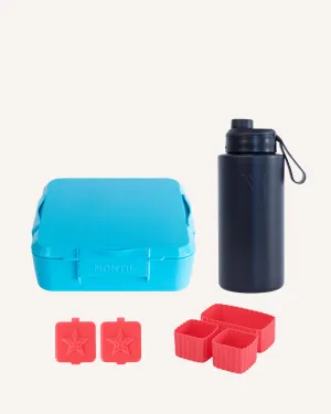 MontiiCo Bento Plus and Drink Bottle Set - Coastal