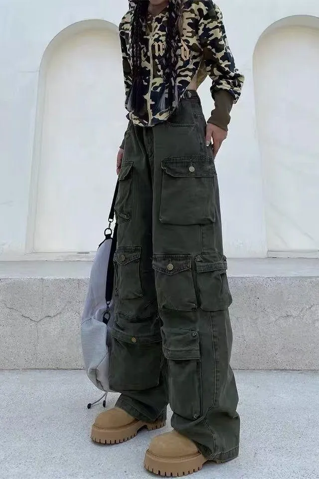 Multi-Pocket Loose cargo Pants