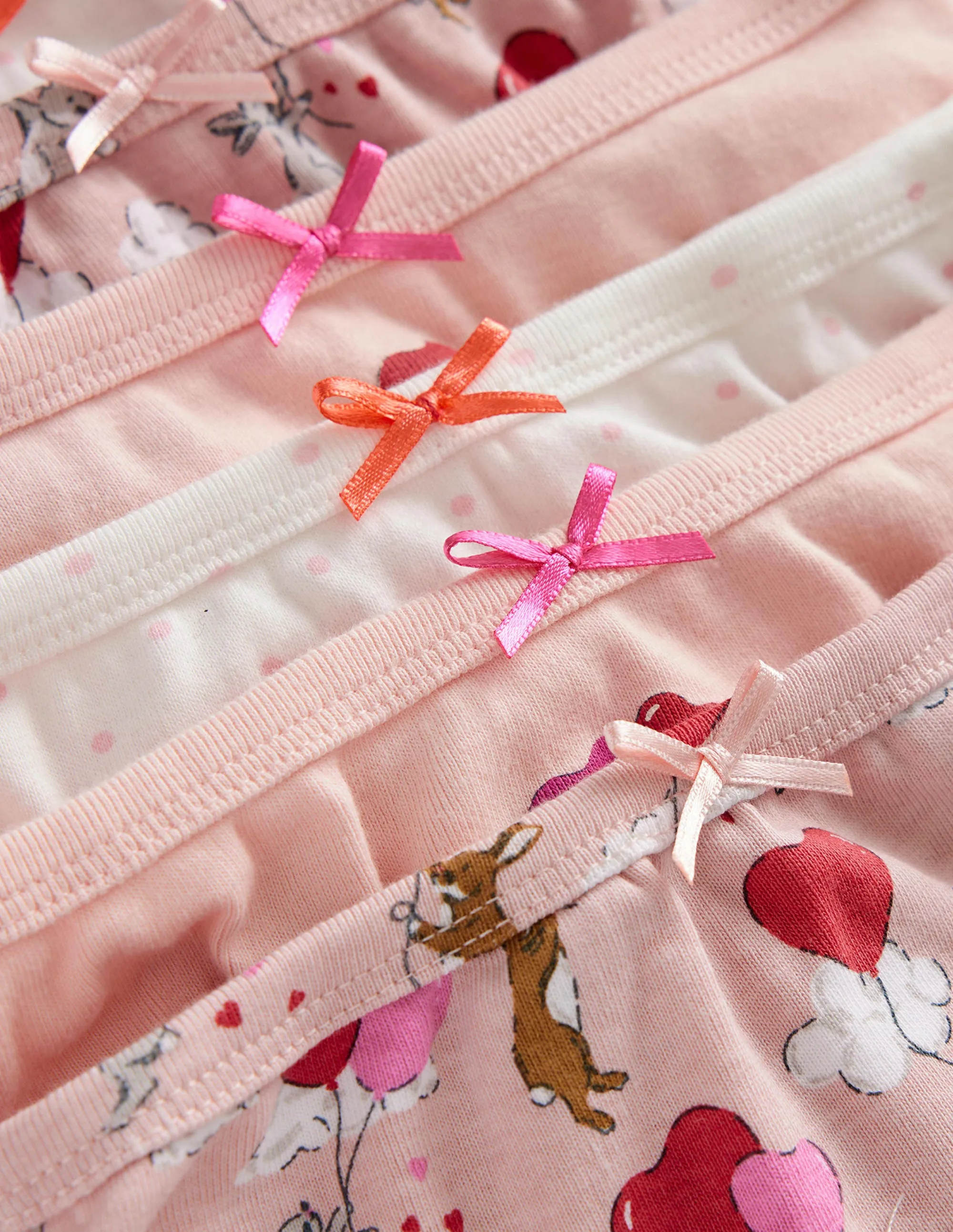 Pants 7 Pack-Pink Bunny Hearts