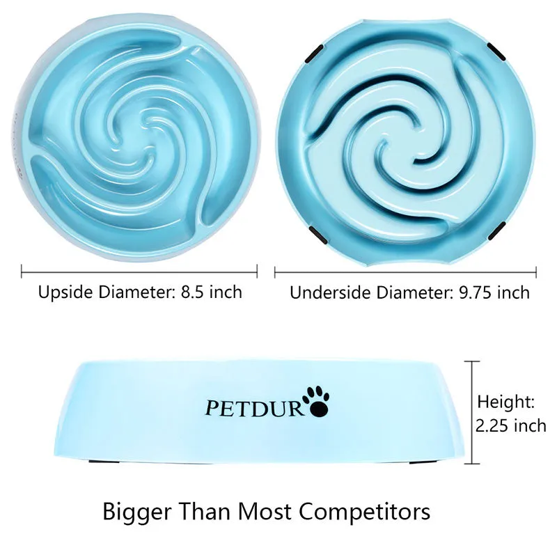 PETDURO Dog Bowl Slow Feeder Maze Puzzle Food Bowls for Fast Eaters of All Sizes