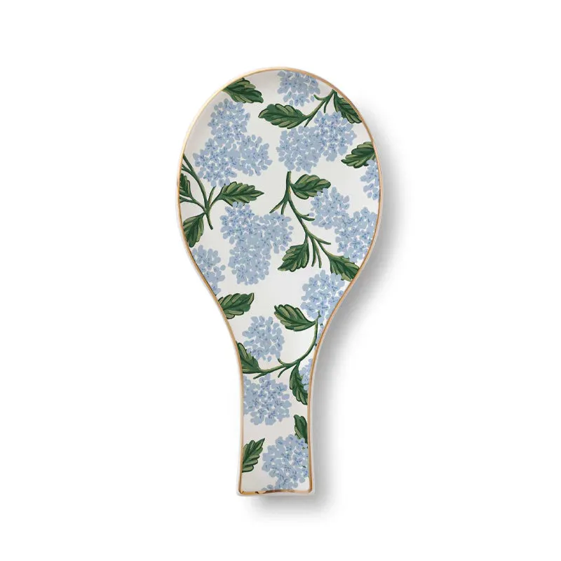 Porcelain Spoon Rest - Hydrangea