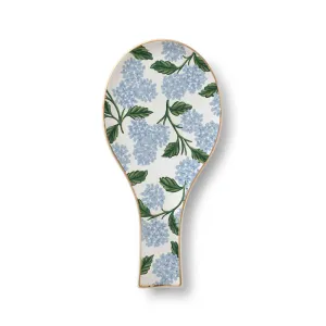 Porcelain Spoon Rest - Hydrangea