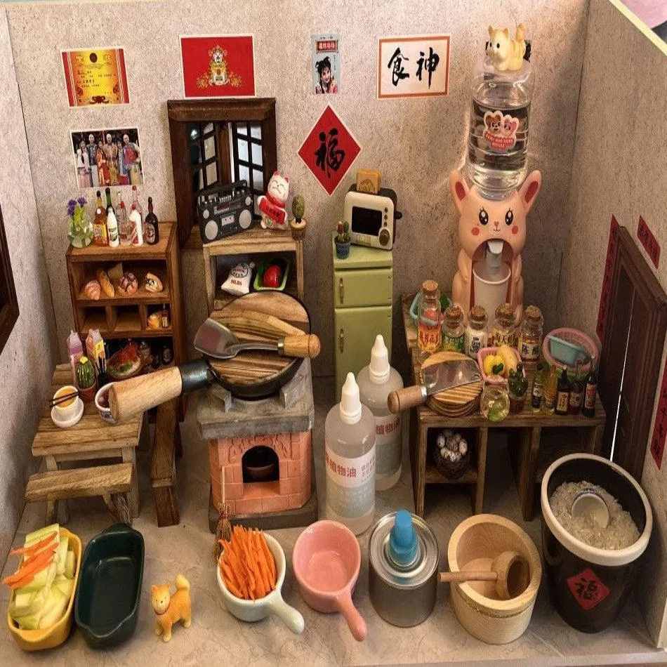 Real Miniature Cooking Set Tiny Cooking Set Dollhouse Kitchen Set Miniature Stove Miniature Kitchen Set Miniature Utensils Pretend Play Set