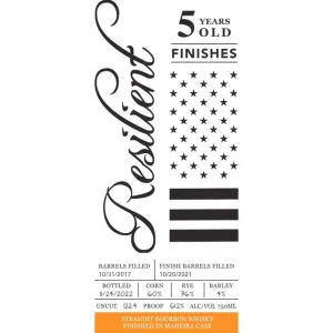 Resilient 5 Year Old Bourbon Finished in Madeira Cask