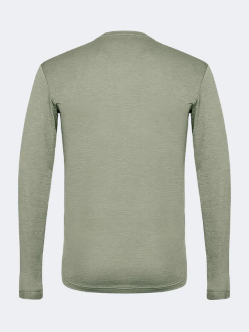 Salewa Puez Mel Dry Men Hiking Long Sleeve Green Shadow Melange
