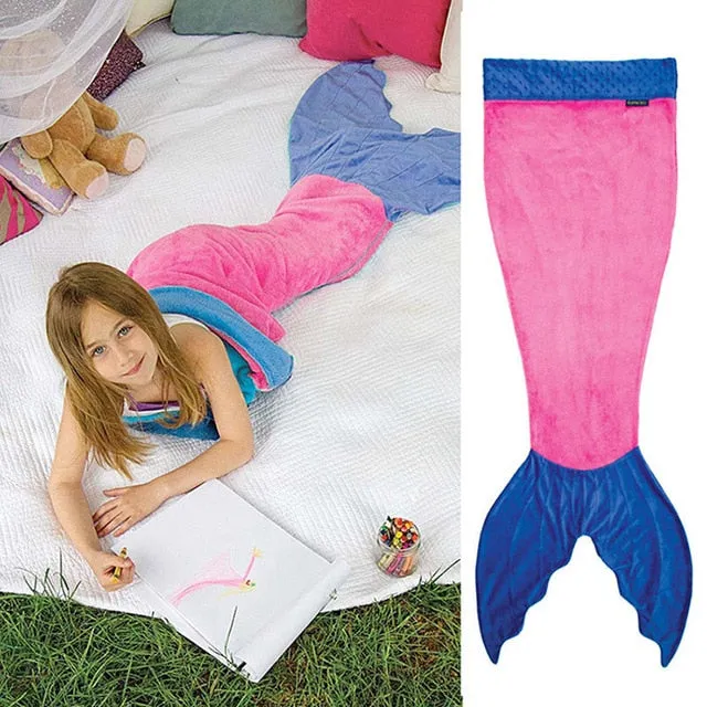 Sleeping Blanket Kids: Shark & Mermaid