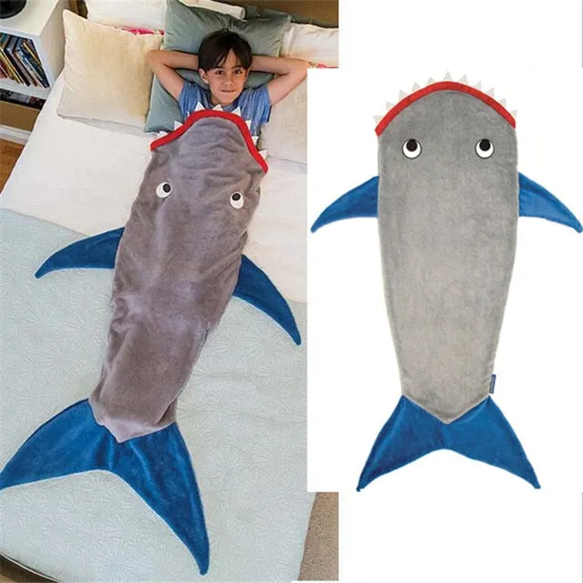 Sleeping Blanket Kids: Shark & Mermaid