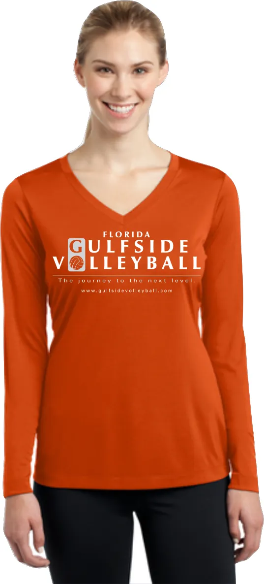 Sport-Tek® Ladies Long Sleeve PosiCharge® Competitor™ V-Neck Tee