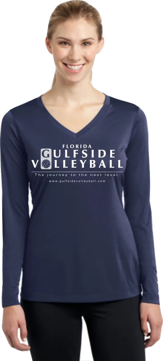 Sport-Tek® Ladies Long Sleeve PosiCharge® Competitor™ V-Neck Tee