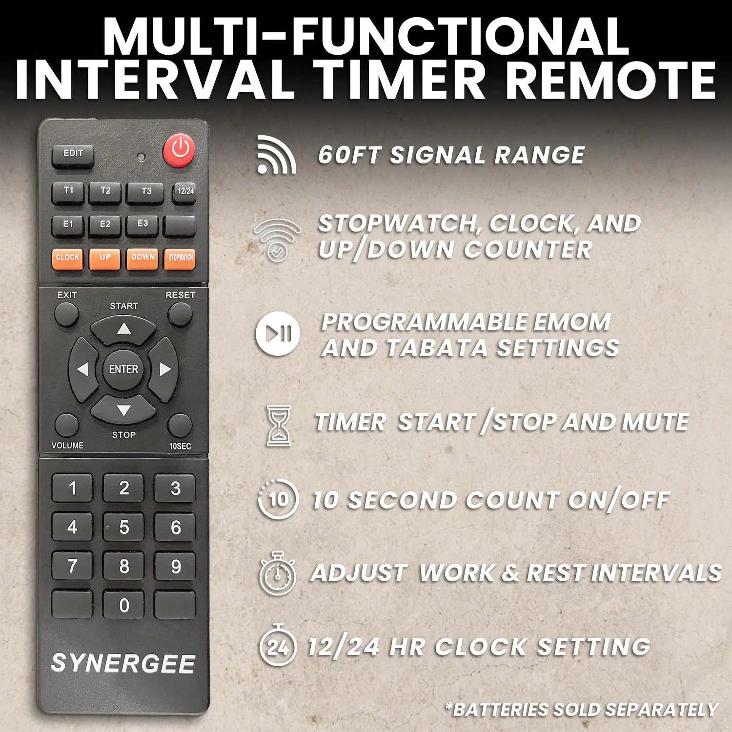Synergee Customizable Interval Gym Timer