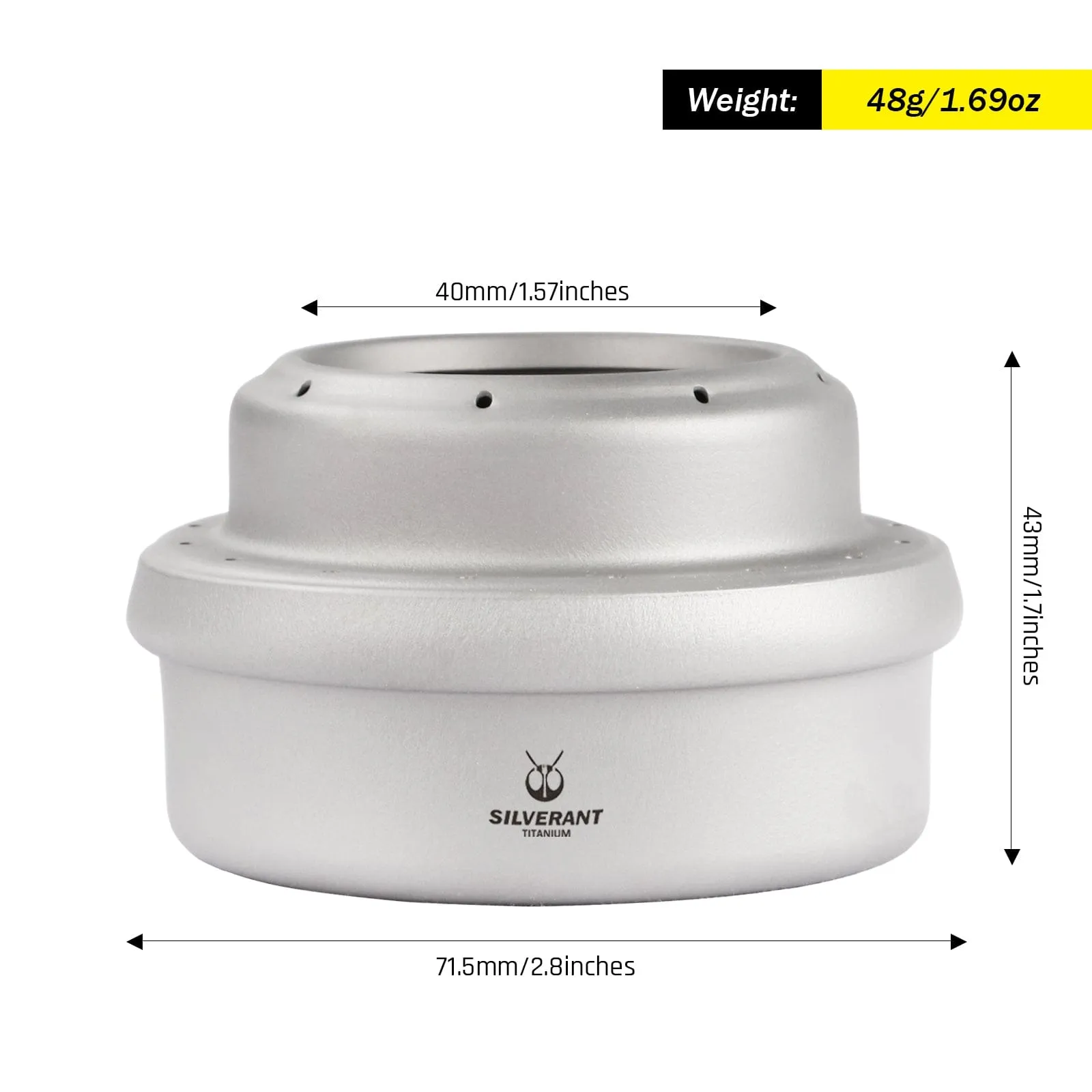 Ultralight Titanium Multi-Fuel Alcohol Stove