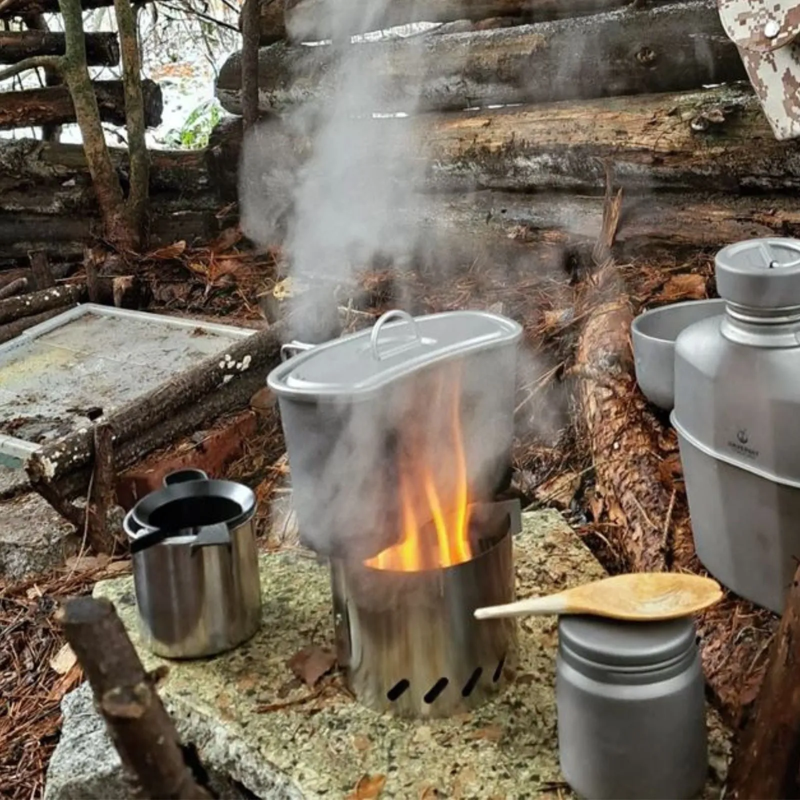 Ultralight Titanium Multi-Fuel Alcohol Stove