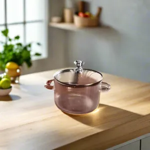 Versatile Glass Cooking Pot with Lid ( 16cm (diameter) )